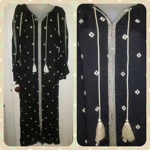 Boho Flare Sleeve Embroidered Kaftan Maxi Midi  Dress World Market